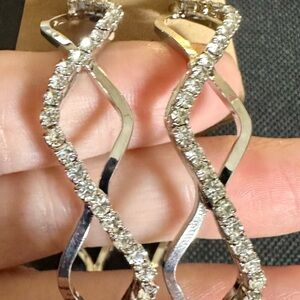 Large Sparkling Hoop Earrings. Video L👀K!